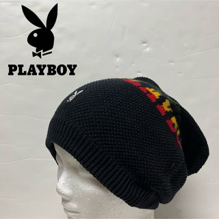 プレイボーイ(PLAYBOY)のPLAY BOY Rasta Beanie Black(ニット帽/ビーニー)