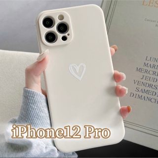 iPhone - 【iPhone12pro】iPhoneケース ホワイト ハート 手書き 白