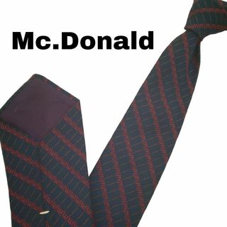 マクドナルド(マクドナルド)のMc.Donald マクドナルド ネクタイ ストライプ 総柄 u70①(ネクタイ)