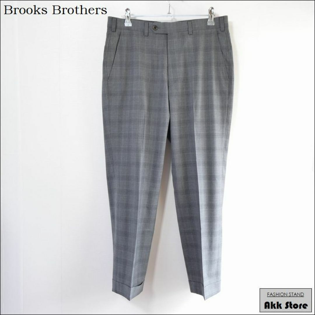 Brooks Brothers(ブルックスブラザース)のBrooks Brothers メンズ スラックス チェック ウール ズボン メンズのパンツ(スラックス)の商品写真