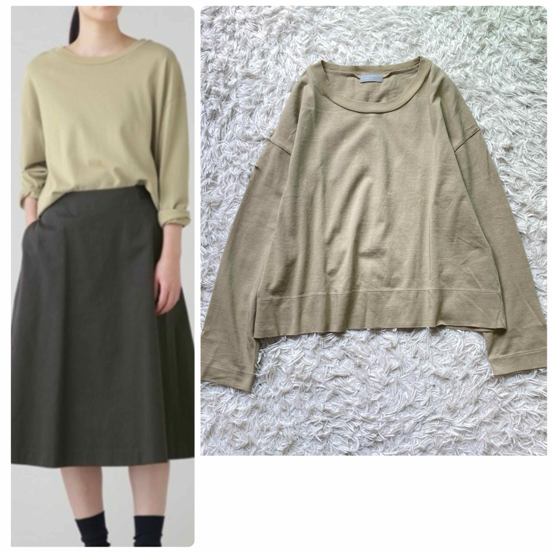 MARGARET HOWELL(マーガレットハウエル)の極美品✨マーガレットハウエル カットソー 春服 23SS 夏服 綿 Tシャツ レディースのトップス(カットソー(長袖/七分))の商品写真