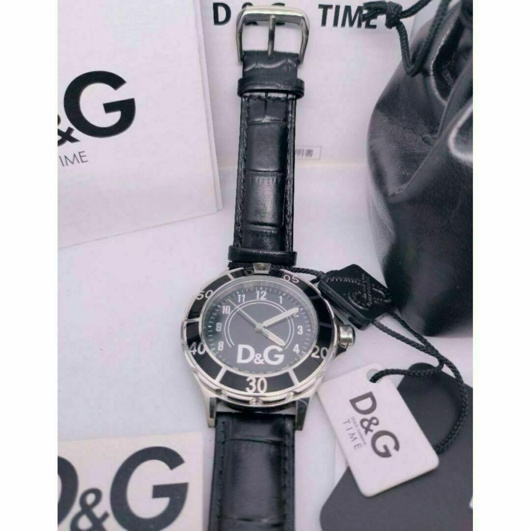 DOLCE&GABBANA(ドルチェアンドガッバーナ)の定価11万円　DOLCE&GABBANA　腕時計　レザー　メンズ　D&G　動作品 メンズの時計(腕時計(アナログ))の商品写真