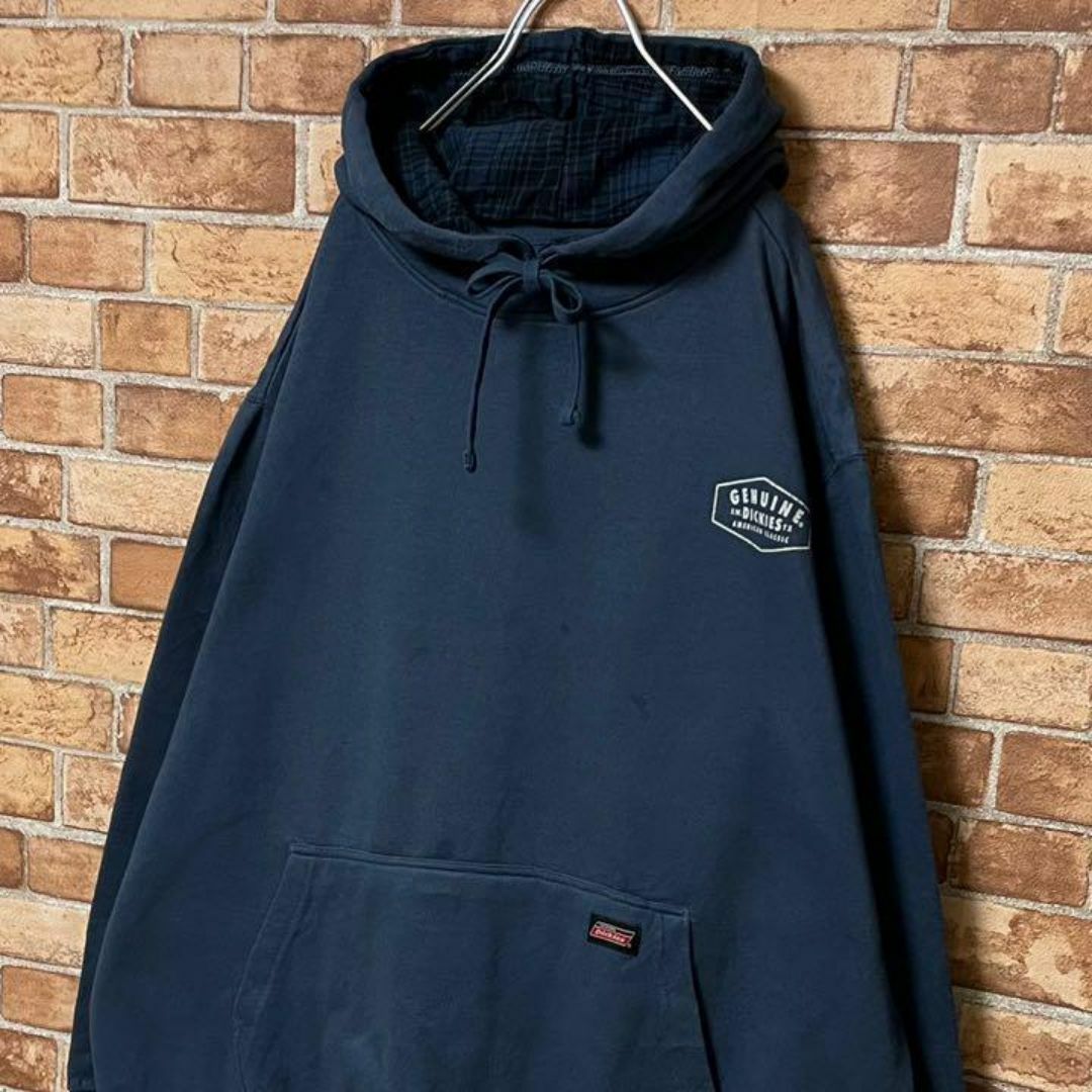 Dickies(ディッキーズ)のジェニュインディッキーズ　パーカー　スウェット　ビッグシルエット　ネイビー　XL メンズのトップス(パーカー)の商品写真