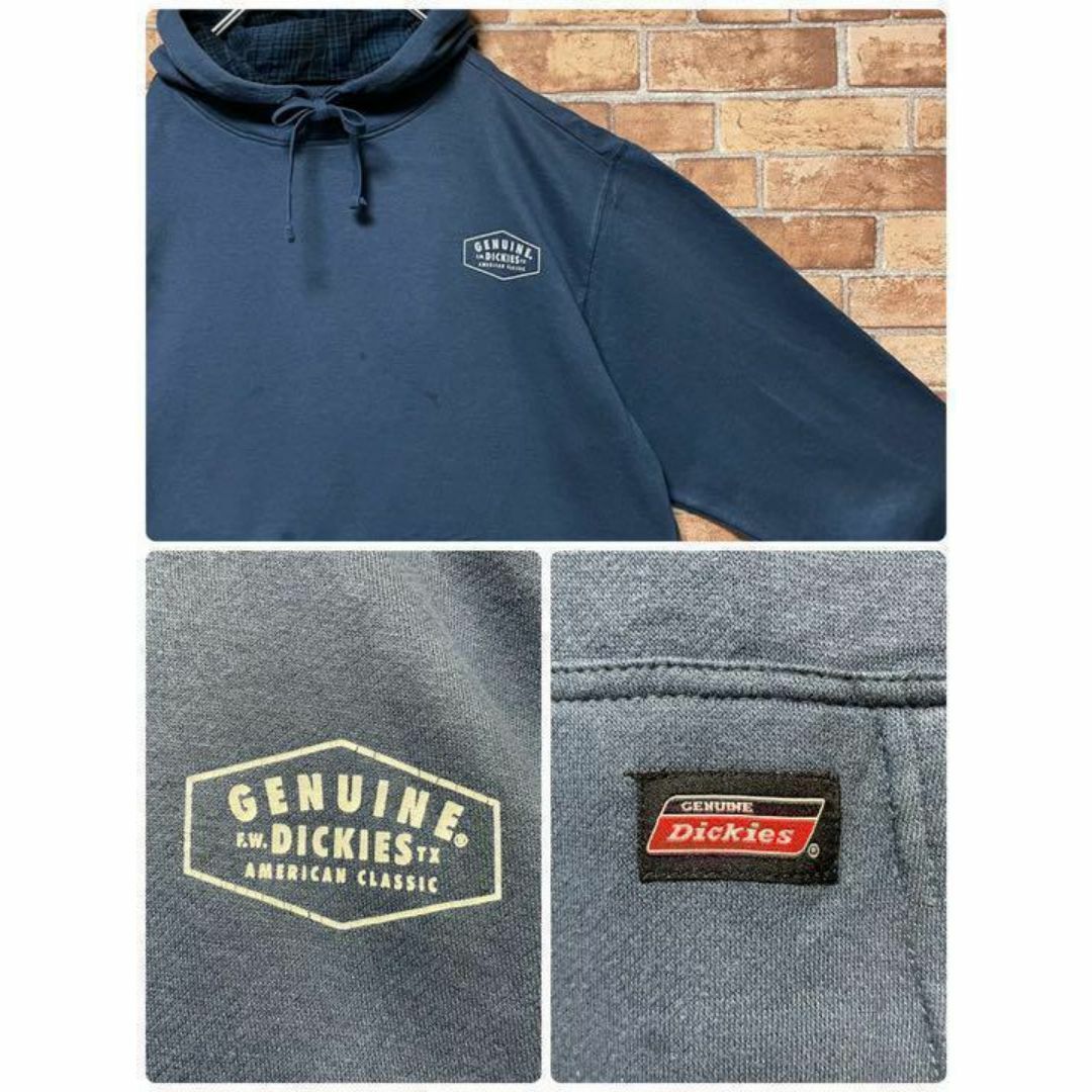 Dickies(ディッキーズ)のジェニュインディッキーズ　パーカー　スウェット　ビッグシルエット　ネイビー　XL メンズのトップス(パーカー)の商品写真