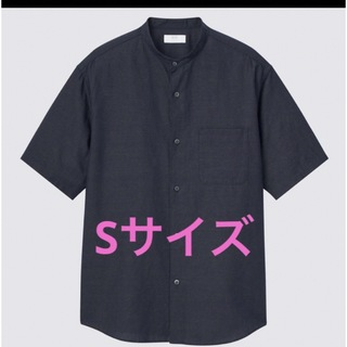ユニクロ(UNIQLO)のユニクロ　リネンコットンスタンドカラーシャツ（半袖）(シャツ)