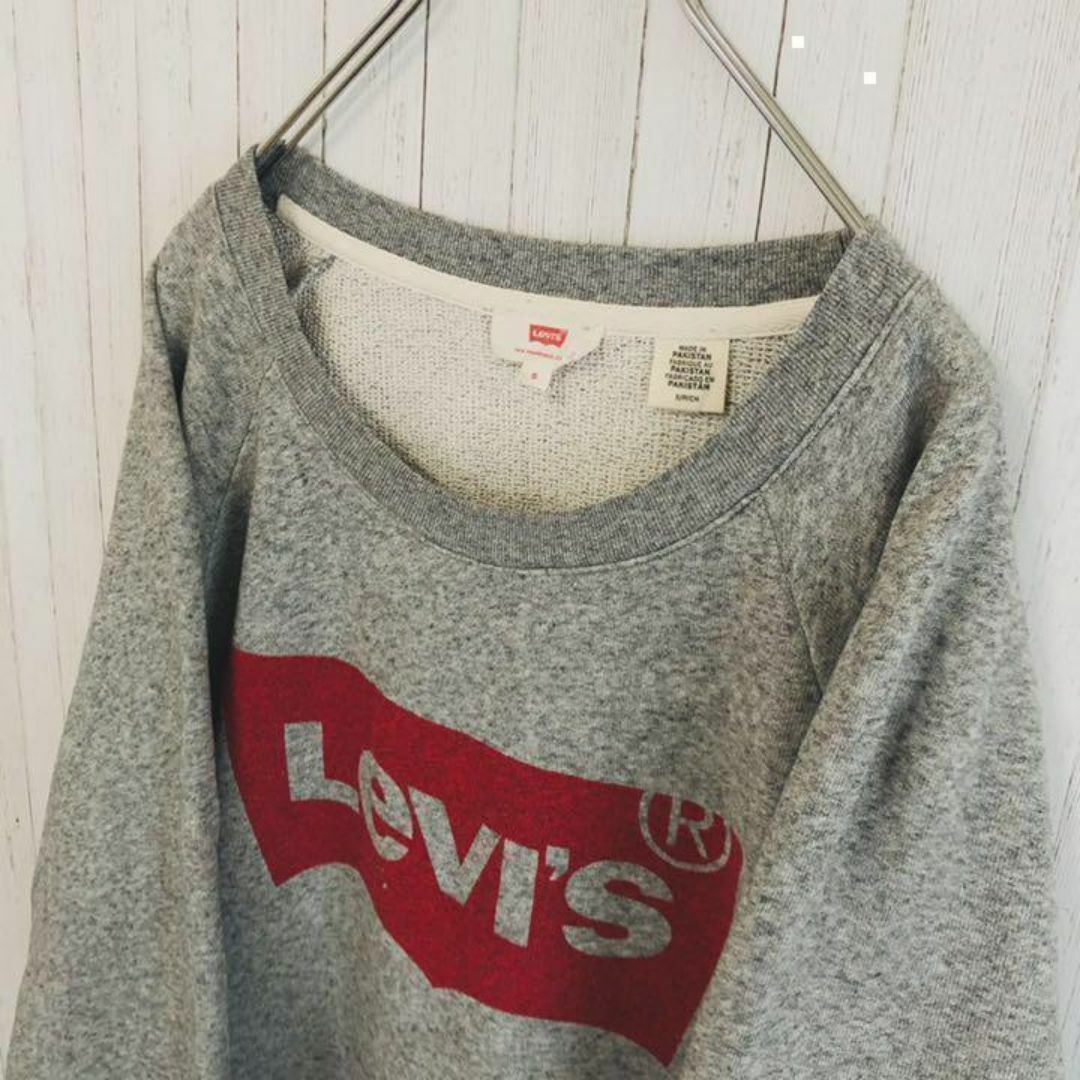 Levi's(リーバイス)のリーバイス　トレーナー　スウェット ビックロゴ　グレー　レッドタブ　S メンズのトップス(スウェット)の商品写真