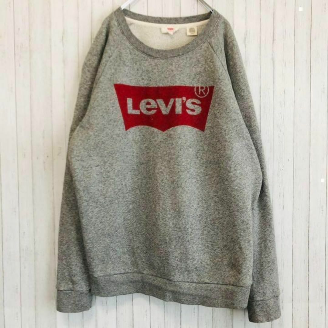 Levi's(リーバイス)のリーバイス　トレーナー　スウェット ビックロゴ　グレー　レッドタブ　S メンズのトップス(スウェット)の商品写真