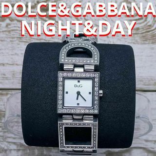 DOLCE&GABBANA - 動作品　ドルチェ＆ガッバーナ　ダイヤモンド　白い　腕時計　ドルガバ 　定価5万円