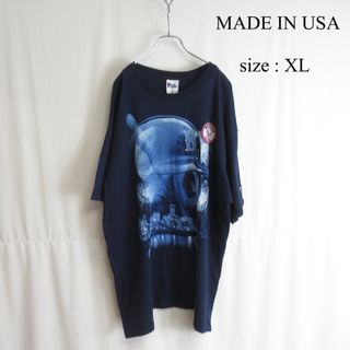 00s OLD ショートスリーブ プリント Tシャツ USA製 半袖 トップス(Tシャツ/カットソー(半袖/袖なし))