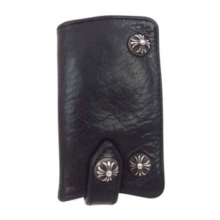 クロムハーツ(Chrome Hearts)のCHROME HEARTS クロムハーツ（原本有） キーケース KEY CASE キーケース クロスボタン レザー キーケース ブラック系【中古】(長財布)