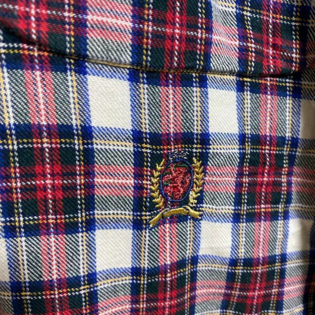 TOMMY HILFIGER(トミーヒルフィガー)のトミーヒルフィガー 刺繍 ロゴ チェック シャツ USA古着 ボタンダウン 長袖 メンズのトップス(シャツ)の商品写真