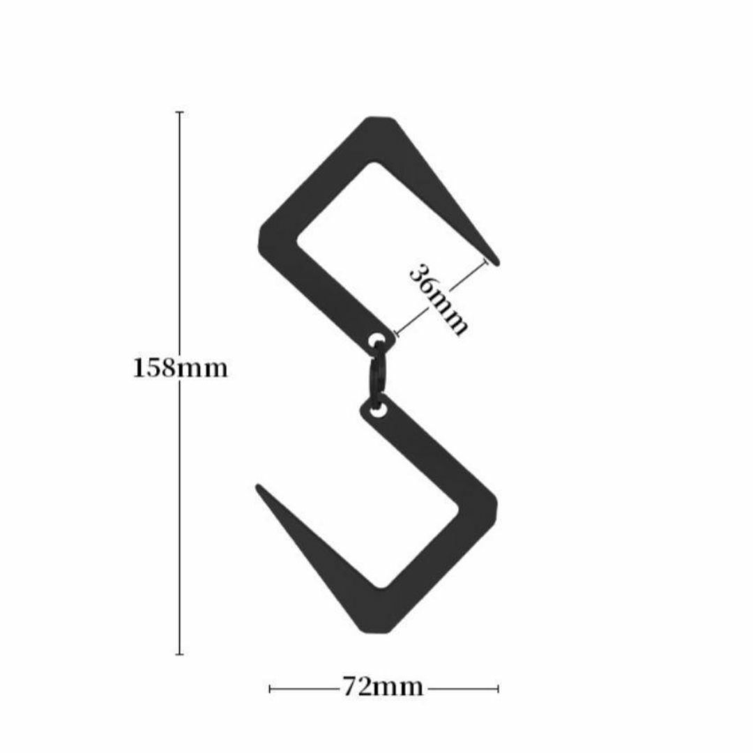 アウトドア S字フック ステンレス 6本セット ランタン ソロキャンプ 吊り下げ スポーツ/アウトドアのアウトドア(その他)の商品写真