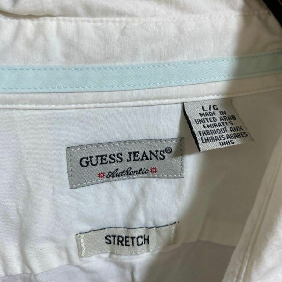 GUESS(ゲス)のゲス ジーンズ GUESS ワイシャツ 長袖 シャツ ホワイト USA古着 メンズのトップス(シャツ)の商品写真