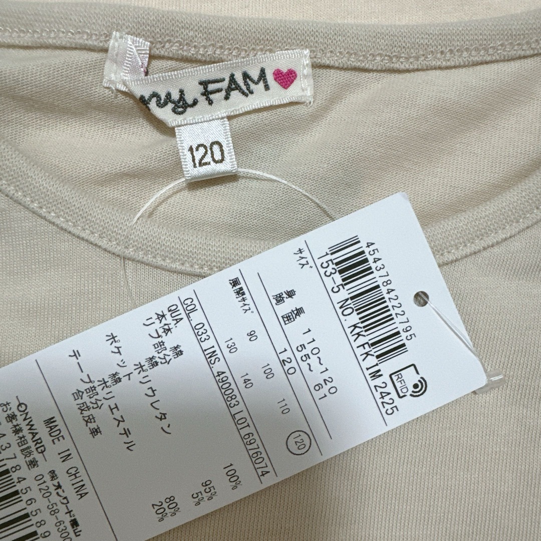 anyFAM(エニィファム)のエニィファム Tシャツ 120cm キッズ/ベビー/マタニティのキッズ服女の子用(90cm~)(Tシャツ/カットソー)の商品写真