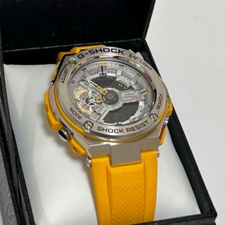 ジーショック(G-SHOCK)の【極美品】CASIO G-SHOCK GST-410 G-STEEL レッド赤(腕時計(デジタル))