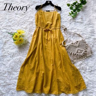 セオリー(theory)の美品✨Theory セオリー　2020SS ダブルストラップワンピース　S(ロングワンピース/マキシワンピース)