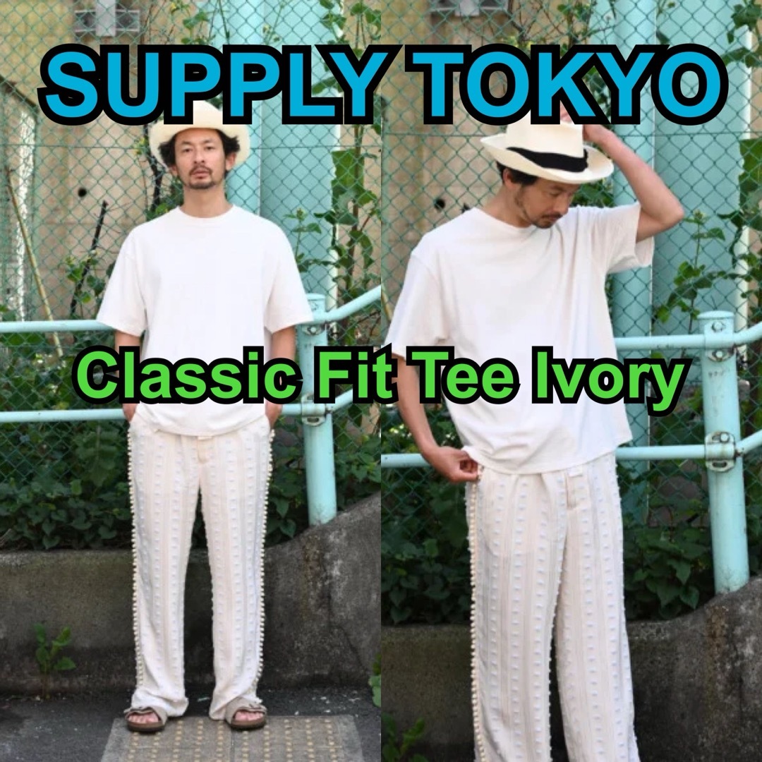 COMOLI(コモリ)のSUPPLY Classic Fit Tee Ivory COMOLI M 白 メンズのトップス(Tシャツ/カットソー(半袖/袖なし))の商品写真