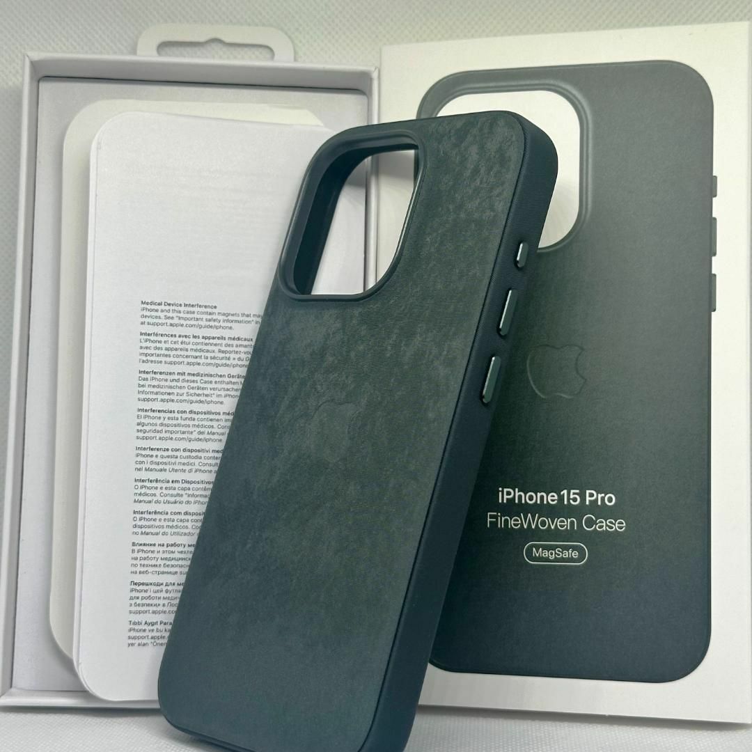 新品-純正互換品 iPhone15pro ファインウーブンケース-エバー 新品-純正互換品 iPhone15pro ファインウーブンケース-エバー