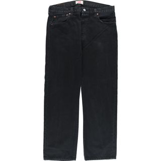 リーバイス(Levi's)の古着 リーバイス Levi's リーバイス501 STRAIGHT LEG BUTTON-FLY ユーロモデル ブラックデニム ストレートデニムパンツ メンズw36 /eaa438078(デニム/ジーンズ)