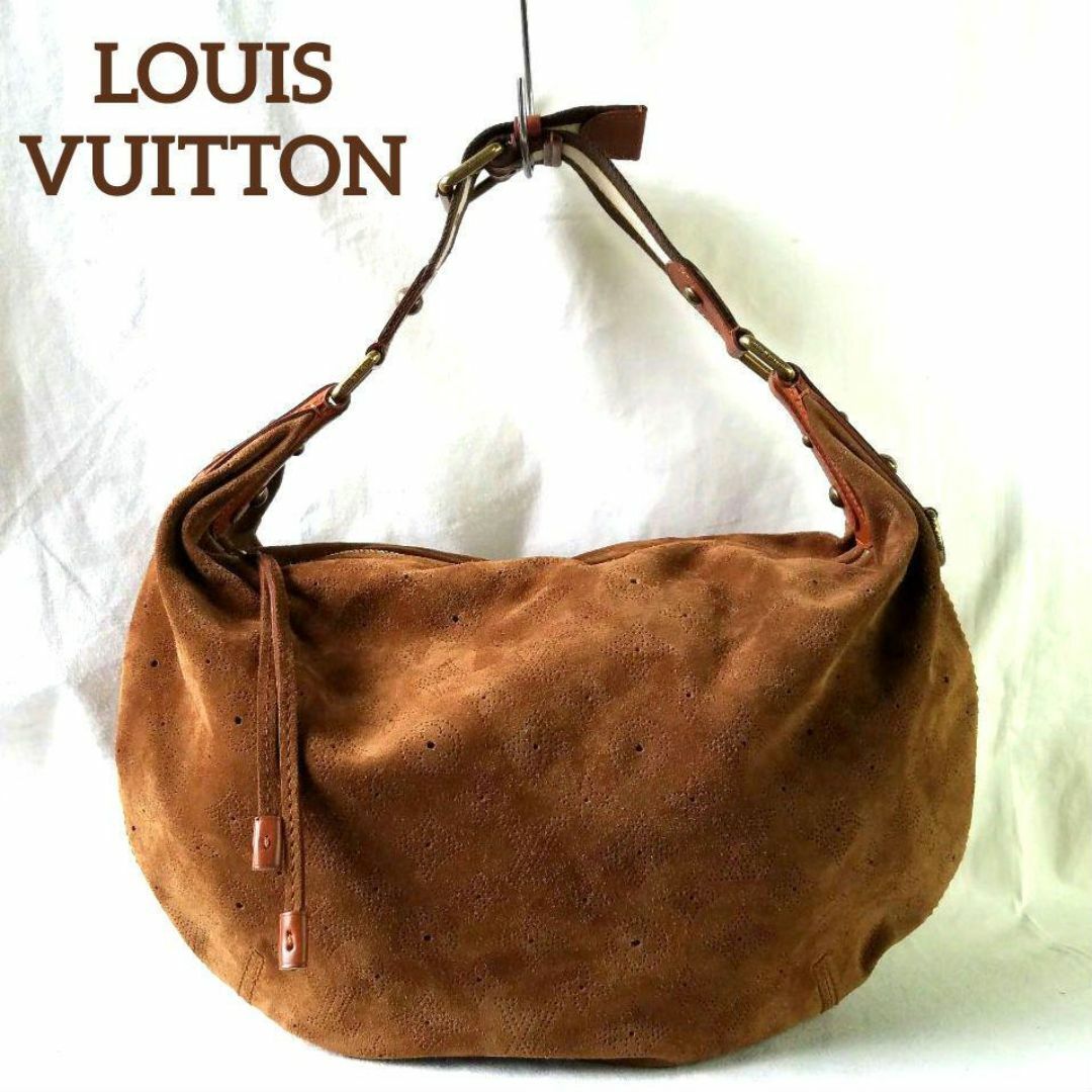 LOUIS VUITTON(ルイヴィトン)のルイヴィトン マヒナ オナタ GM スエード ショルダーバッグ ダークブラウン レディースのバッグ(ショルダーバッグ)の商品写真