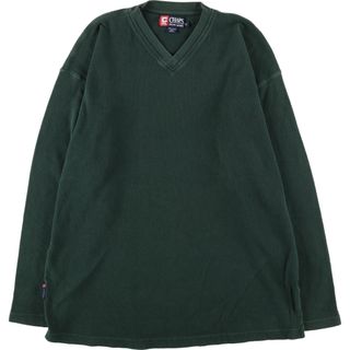 Ralph Lauren - 古着 90年代 ラルフローレン Ralph Lauren CHAPS チャップス Vネック ロングTシャツ ロンT メンズXL ヴィンテージ /eaa438452