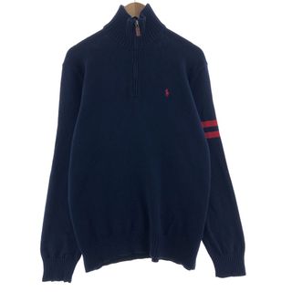 ラルフローレン(Ralph Lauren)の古着 ラルフローレン Ralph Lauren POLO by Ralph Lauren コットンニットハーフジップセーター メンズXL /eaa390520(ニット/セーター)