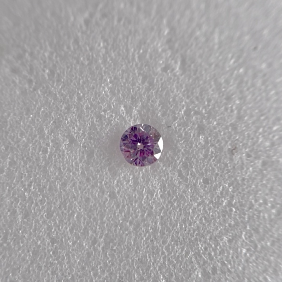 0.034ct SI-2 天然パープルダイヤ FANCY PINK PURPLE レディースのアクセサリー(その他)の商品写真