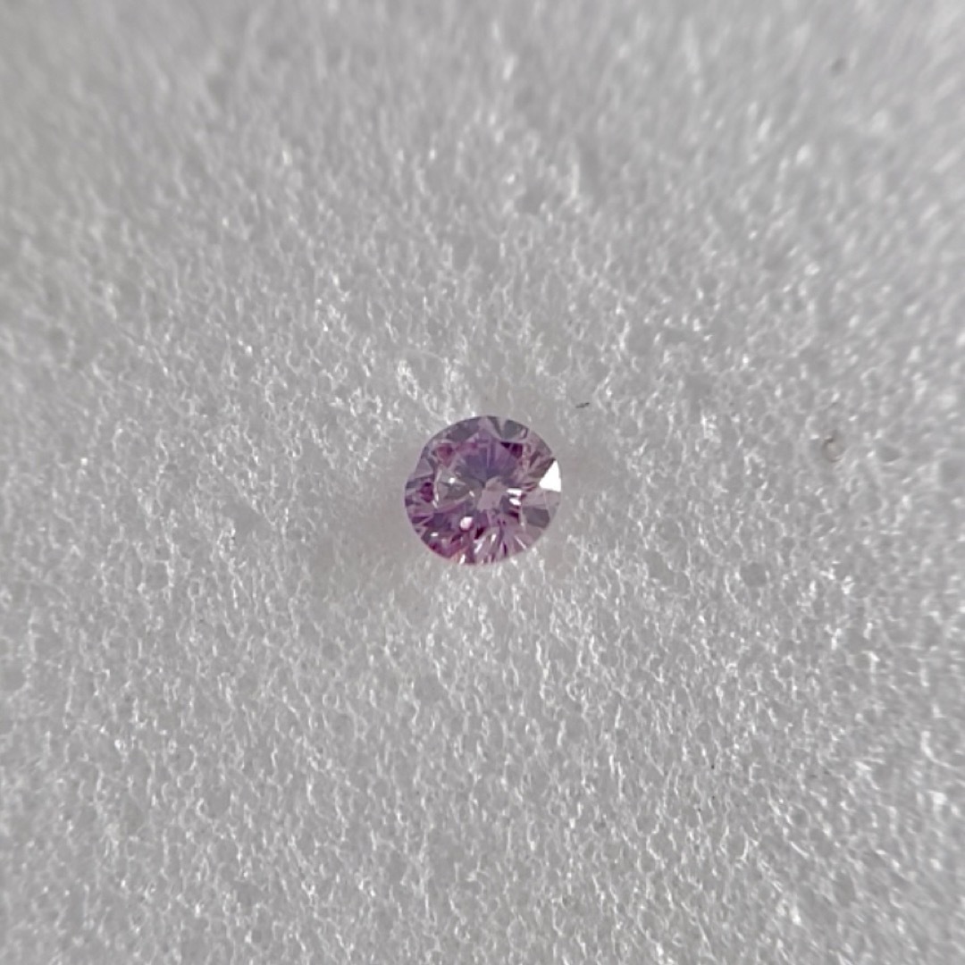 0.034ct SI-2 天然パープルダイヤ FANCY PINK PURPLE レディースのアクセサリー(その他)の商品写真