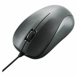【色: ブラック】エレコム マウス 有線 Mサイズ 3ボタン USB 光学式 ブ(PC周辺機器)