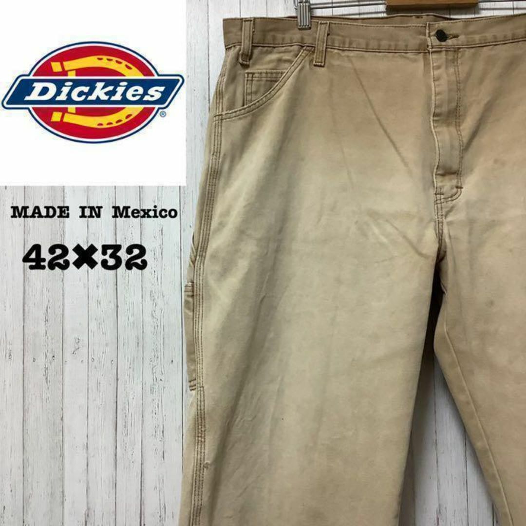 Dickies(ディッキーズ)のディッキーズ　ペインターパンツ　ワークパンツ　ベージュ　赤ロゴ　42/32 その他のその他(その他)の商品写真