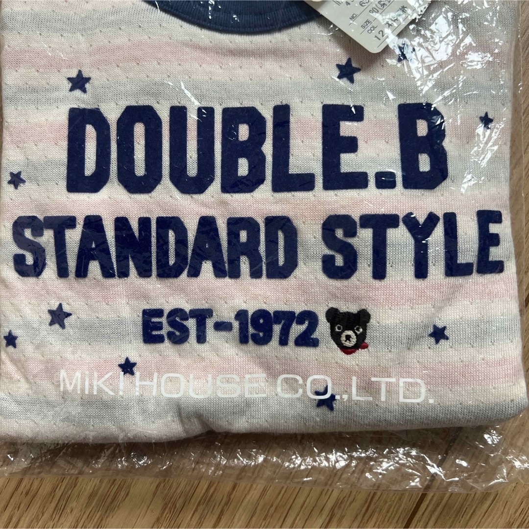 DOUBLE.B(ダブルビー)のダブルビー　ロンT ボーダー キッズ/ベビー/マタニティのベビー服(~85cm)(Ｔシャツ)の商品写真