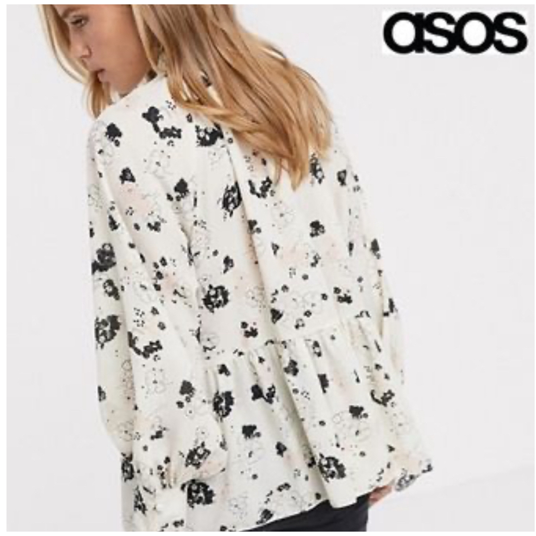 ¥7174で購入　ASOS 花柄　シフォン　ブラウス レディースのトップス(シャツ/ブラウス(長袖/七分))の商品写真