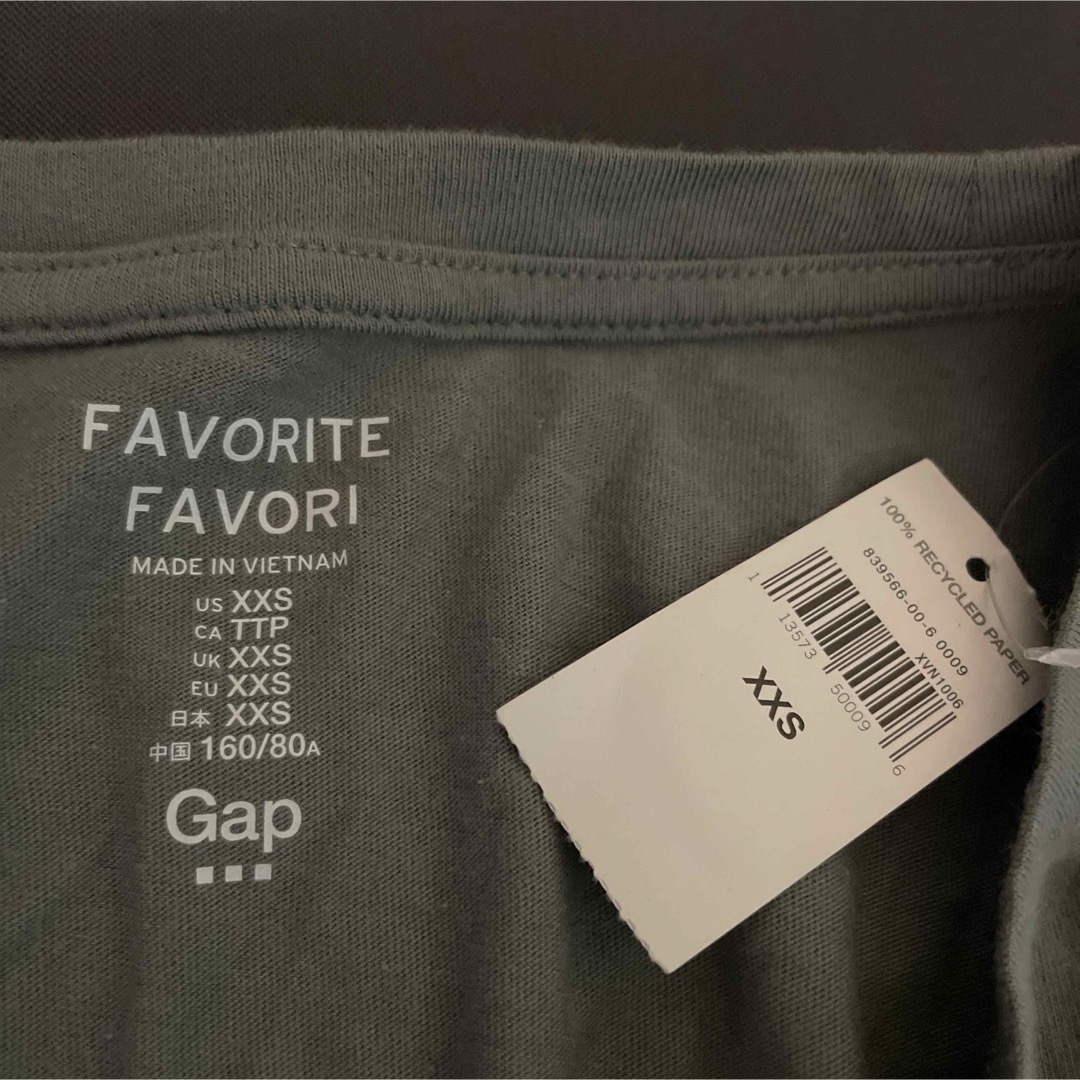 GAP(ギャップ)の未使用タグ付きGAP Favorite Favori XXS Tシャツ レディースのトップス(Tシャツ(半袖/袖なし))の商品写真