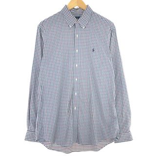 Ralph Lauren - 古着 ラルフローレン Ralph Lauren CLASSIC FIT PERFORMANCE 長袖 ボタンダウンチェックシャツ メンズL /eaa440417