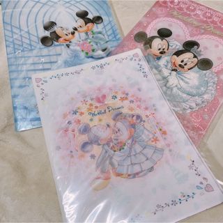 ディズニー(Disney)の【美品】ディズニーストア　クリアファイル　ウエディング　ミッキー　ミニー(クリアファイル)