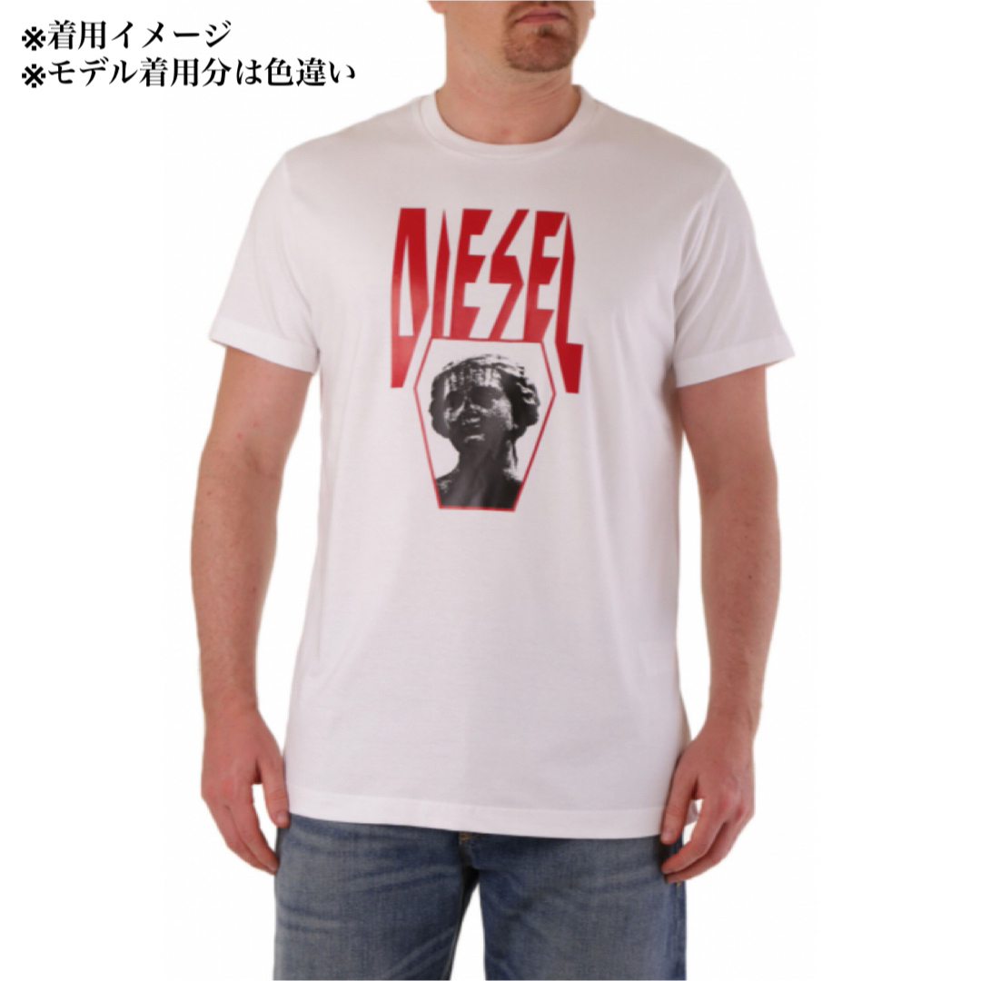 DIESEL(ディーゼル)の【新品】M ディーゼル Tシャツ 半袖 ロゴ プリント Uネック 黒 ブラック メンズのトップス(Tシャツ/カットソー(半袖/袖なし))の商品写真