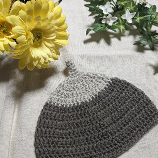 どんぐり帽子 とんがり帽子 ベビー ハンドメイド 編み物(ファッション雑貨)
