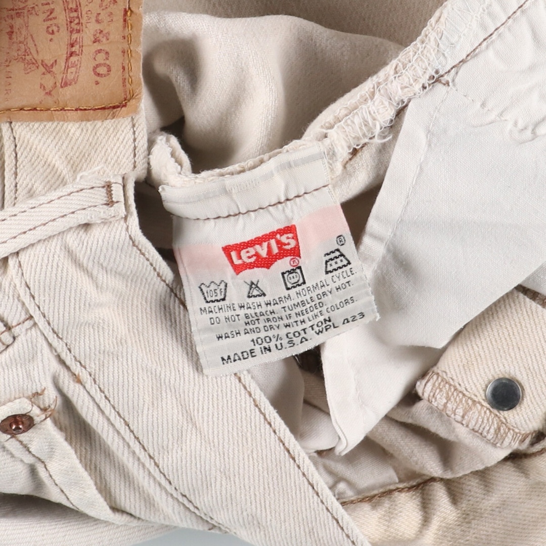 Levi's(リーバイス)の古着 90年代 リーバイス Levi's 501-0612 ホワイトデニム ストレートデニムパンツ USA製 メンズw32 ヴィンテージ /eaa436489 メンズのパンツ(デニム/ジーンズ)の商品写真