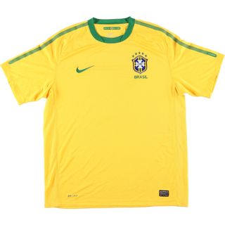 ナイキ(NIKE)の古着 ナイキ NIKE DRI-FIT ブラジル代表 サッカーユニフォーム ゲームシャツ メンズL 半袖 /eaa438491(Tシャツ/カットソー(半袖/袖なし))