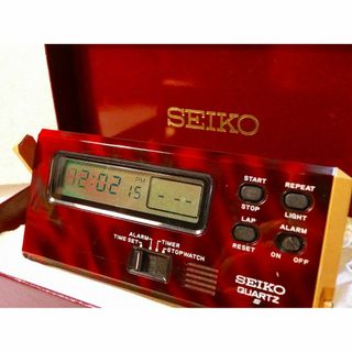 セイコー(SEIKO)の稼働OK　絶版時計　ポケットアラーム　希少絶版　ブラウン　セイコー　昭和レトロ⑦(その他)