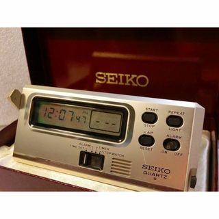 SEIKO - 稼働OK　絶版時計　ポケットアラーム　希少絶版　シルバー　セイコー　昭和レトロ⑦