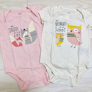 ベビーギャップ(babyGAP)の【新品】babygap ロンパース２枚セット 70(ロンパース)