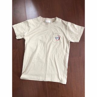 BANDAI - 鬼滅の刃 Tシャツ 140 ベージュ 鬼滅