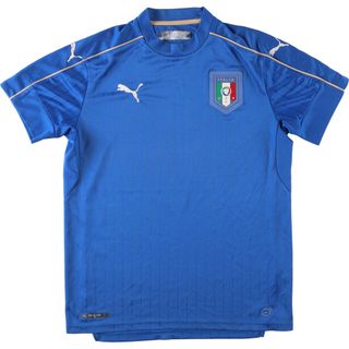 プーマ(PUMA)の古着 プーマ PUMA FIGC イタリアサッカー連盟 サッカーユニフォーム ゲームシャツ メンズM /eaa438457(Tシャツ/カットソー(半袖/袖なし))