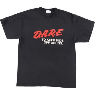 ヘインズ(Hanes)の古着 90年代 ヘインズ Hanes D.A.R.E. 薬物乱用予防教育 プリントTシャツ メンズL ヴィンテージ /eaa438706(Tシャツ/カットソー(半袖/袖なし))