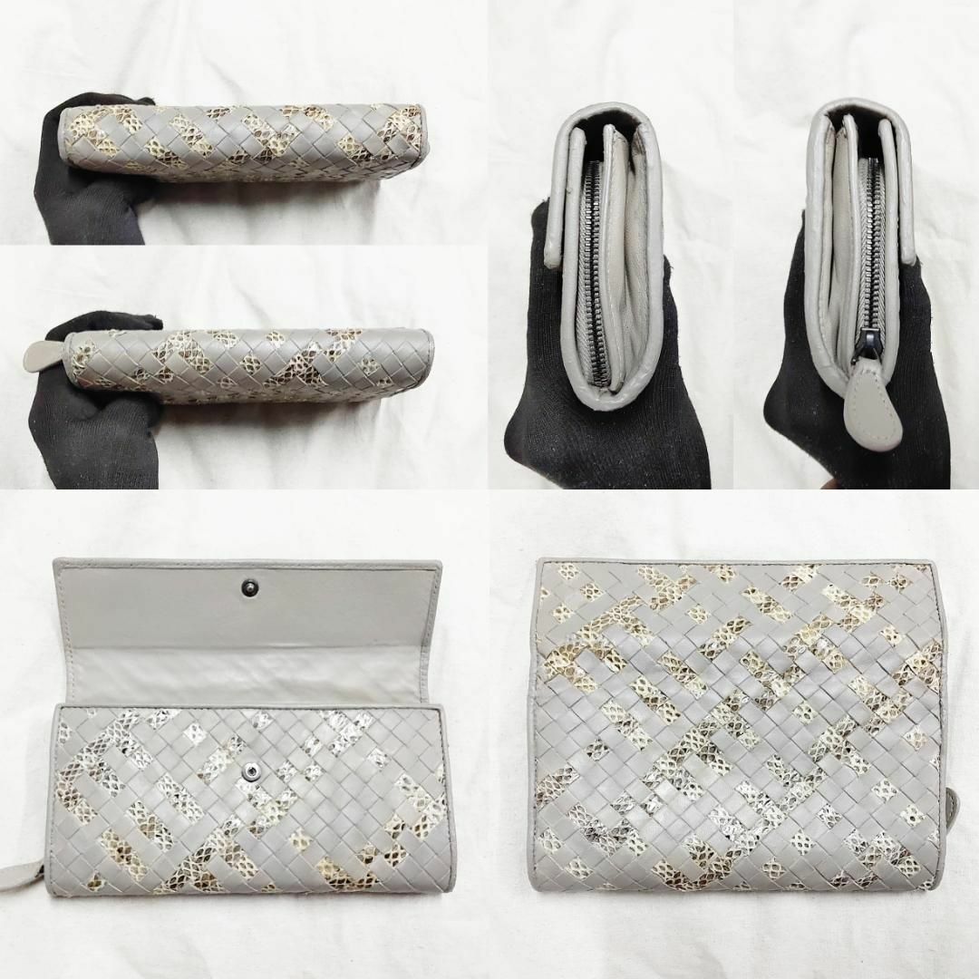 Bottega Veneta(ボッテガヴェネタ)の良品 ボッテガヴェネタ 長財布 イントレチャート アイヤーズ ラウンドジップ レディースのファッション小物(財布)の商品写真