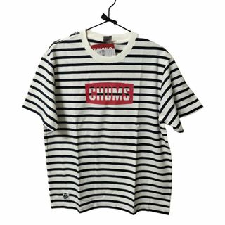 チャムス(CHUMS)の【新品】CHUMS Logo T-Shirt XLサイズ 白ボーダー(Tシャツ/カットソー(半袖/袖なし))