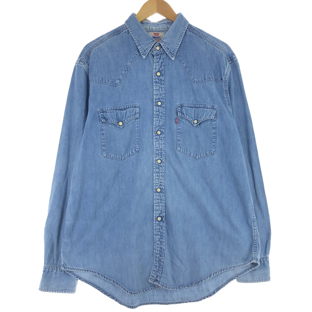 Levi's(リーバイス)の古着 リーバイス Levi's 長袖 デニム ウエスタンシャツ メンズXL /eaa438252 メンズのトップス(シャツ)の商品写真