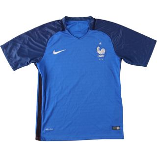 ナイキ(NIKE)の古着 ナイキ NIKE DRI-FIT フランス代表 サッカーユニフォーム ゲームシャツ メンズM /eaa438462(Tシャツ/カットソー(半袖/袖なし))