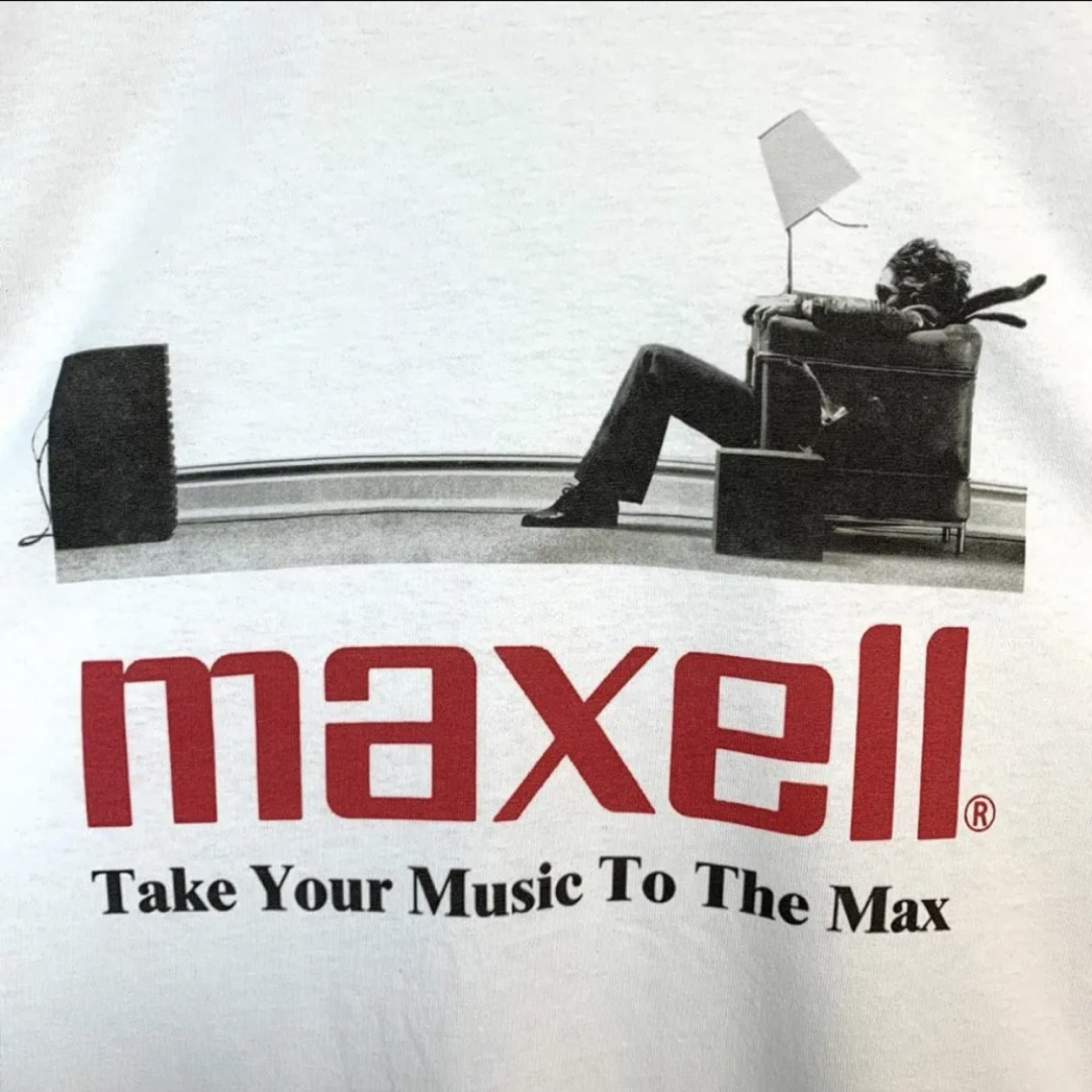 セール Maxell マクセルTシャツ白jpthewavyトラヴィススコット着 メンズのトップス(Tシャツ/カットソー(半袖/袖なし))の商品写真